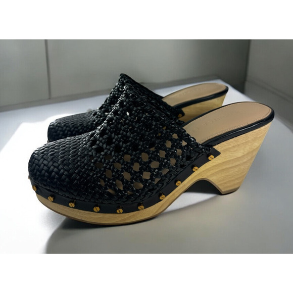 Veronica Beard Hardie Woven Leather Clogs Women's Shoes Size 6M 6 EUC $450 MSRP - Picture 4 of 16